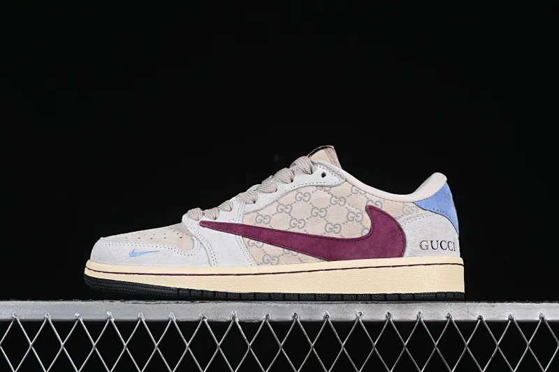 All categories Air Jordan Jordan series basketball shoes Air Jordan 1 Low High-end customized low-top sneakers Travis Scott x Fragment Design x Air Jordan 1 Low OG SP AJ1 Joe 1 Gucci joint rose red hook low-top cultural casual sneakers CH6336-019
